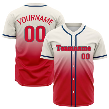 Custom Off White Red Hip Hop Baseball Jersey Stitched Printed - Personalized Name Number Shirts #BB-0919-0073