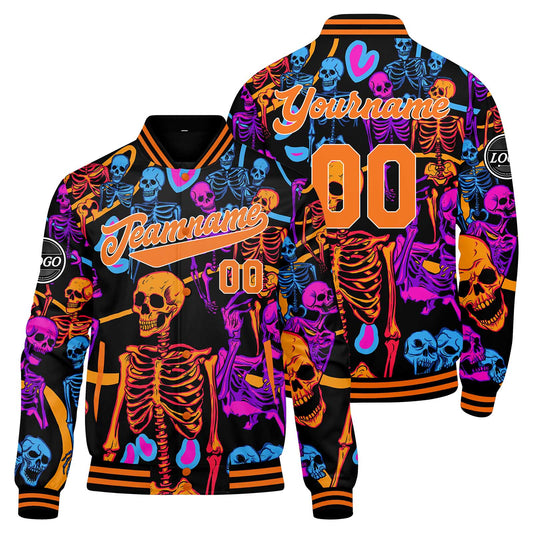 Custom orange Varsity Jacket for Men Women and Youth with Personalized Letterman Jacket