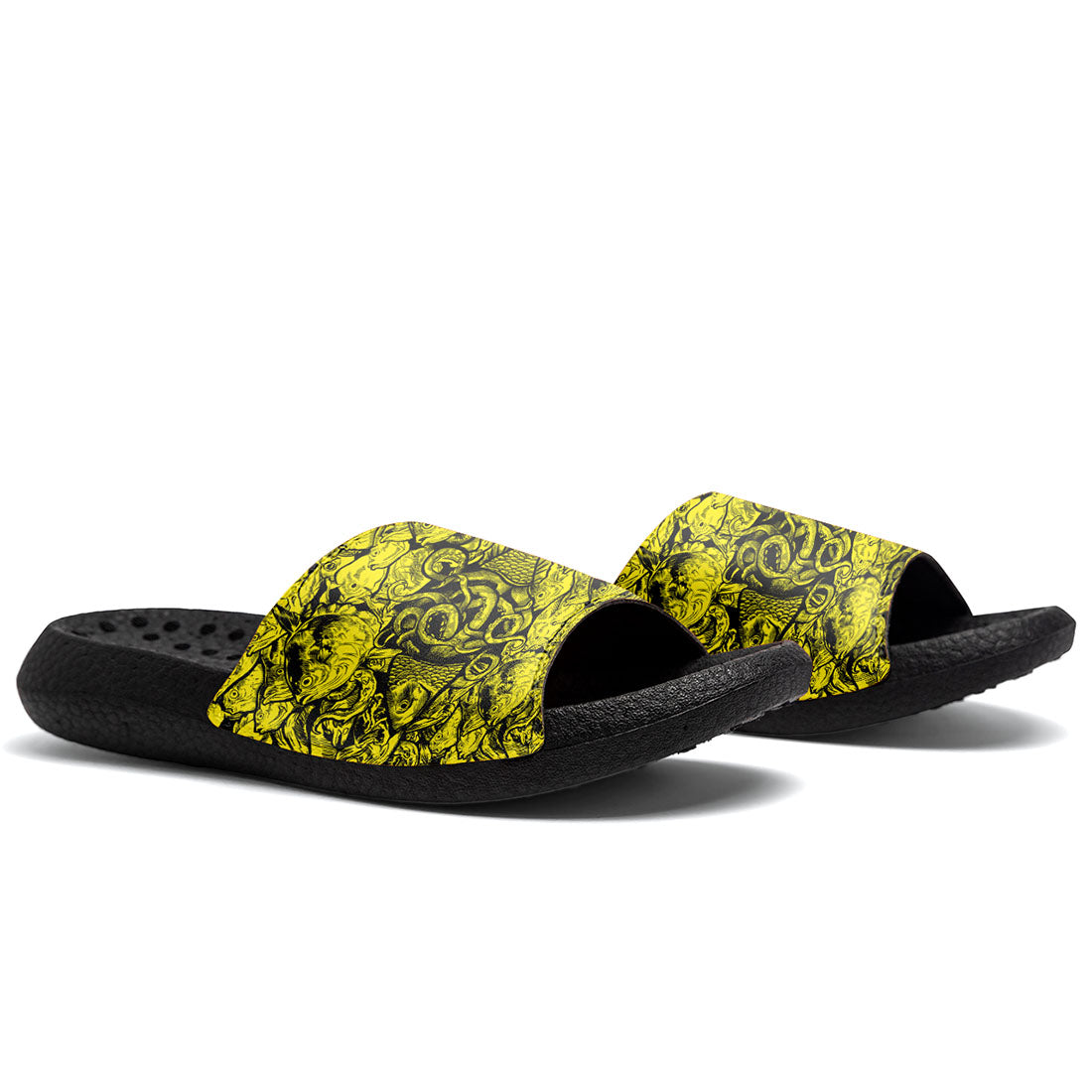 Customized Basketball Slippers With Added Patterns, Name Number Logo