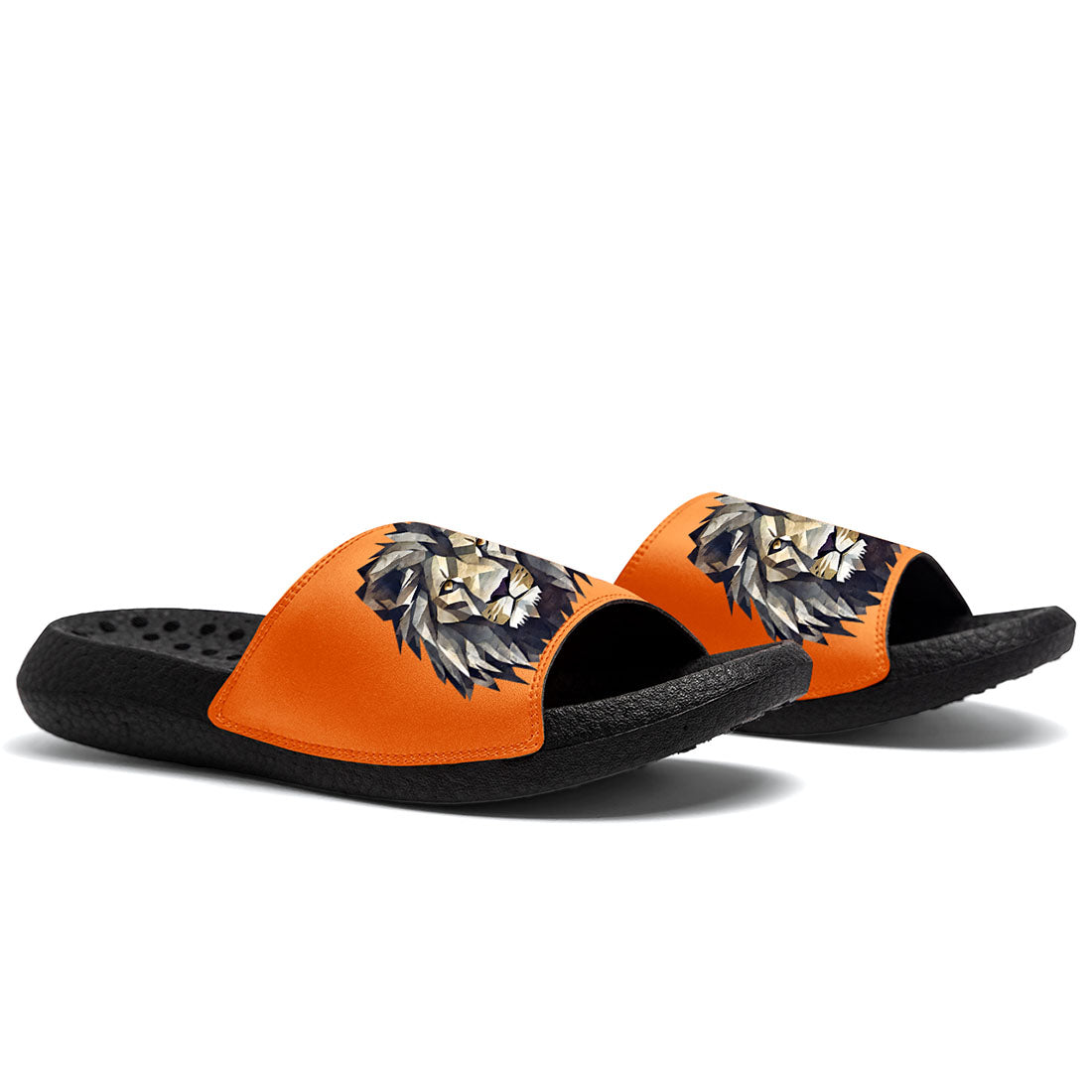 Customized Basketball Slippers With Added Patterns, Name Number Logo