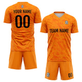 Custom Orange Soccer Uniform Jersey Kids Adults Personalized Set Jersey Shirt