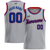 Custom Stitched Basketball Jersey for Men, Women  And Kids Gray-Royal-Red