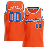 Custom Stitched Basketball Jersey for Men, Women  And Kids Orange-Blue