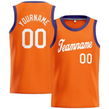 Custom Stitched Basketball Jersey for Men, Women And Kids Orange-White-Purple