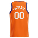 Custom Stitched Basketball Jersey for Men, Women And Kids Orange-White-Purple