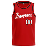 Custom Stitched Basketball Jersey for Men, Women And Kids Red-White-Black