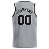 Custom Stitched Basketball Jersey for Men, Women And Kids Gray-Black-White