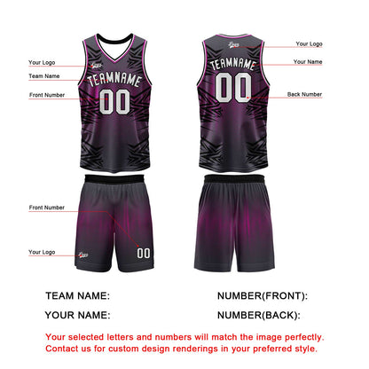 Custom Gray Black Basketball Jersey Uniform Suit Printed Your Logo Name Number