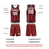 Custom Red Basketball Jersey Uniform Suit Printed Your Logo Name Number