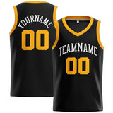 Custom Stitched Basketball Jersey for Men, Women And Kids Black-Yellow