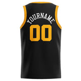 Custom Stitched Basketball Jersey for Men, Women And Kids Black-Yellow