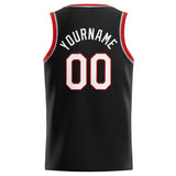 Custom Stitched Basketball Jersey for Men, Women And Kids Black-White-Red