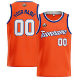 Custom Stitched Basketball Jersey for Men, Women  And Kids Orange-White-Royal