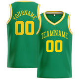 Custom Stitched Basketball Jersey for Men, Women And Kids Kelly Green-Yellow