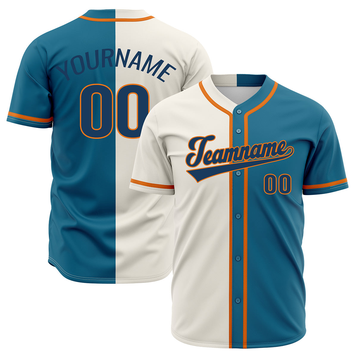 Custom Off White Blue Hip Hop Baseball Jersey Stitched Printed - Personalized Name Number Shirts #BB-0919-0067