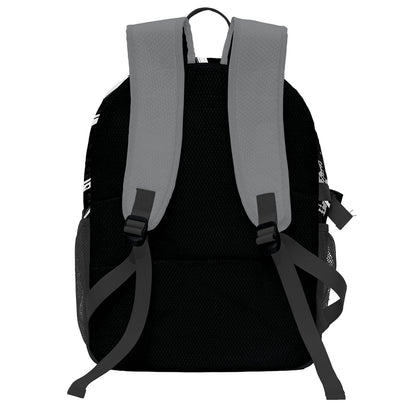 Custom Black Gray White Basketball Soccer Backpack Personalized Player Names Numbers Team Logo #BB-0919-0002