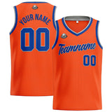 Custom Stitched Basketball Jersey for Men, Women  And Kids Orange-Royal-Gray