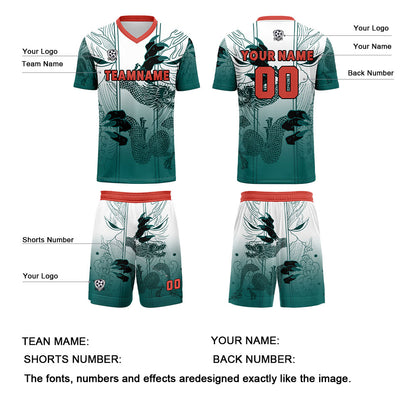 Custom White Light Green Uniform Jersey Kids Adults Personalized Set Jersey Shirt