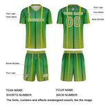 Custom Yellow Green Uniform Jersey Kids Adults Personalized Set Jersey Shirt