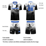 Custom Black Blue Uniform Jersey Kids Adults Personalized Set Jersey Shirt
