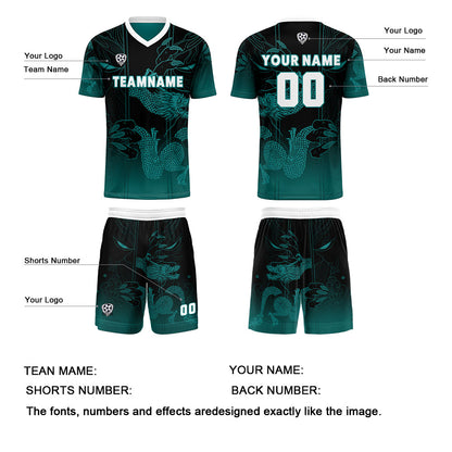 Custom White Dark Green Uniform Jersey Kids Adults Personalized Set Jersey Shirt