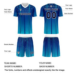 Custom Blue Uniform Jersey Kids Adults Personalized Set Jersey Shirt
