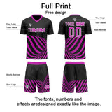 Custom Black Purple Uniform Jersey Kids Adults Personalized Set Jersey Shirt