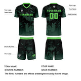 Custom Green Light Blue Uniform Jersey Kids Adults Personalized Set Jersey Shirt
