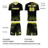 Custom Yellow Uniform Jersey Kids Adults Personalized Set Jersey Shirt