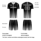 Custom Black White Uniform Jersey Kids Adults Personalized Set Jersey Shirt