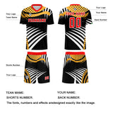 Custom Orange Red Uniform Jersey Kids Adults Personalized Set Jersey Shirt