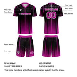 Custom Black Rose Purple Uniform Jersey Kids Adults Personalized Set Jersey Shirt