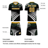 Custom Green Yellow Uniform Jersey Kids Adults Personalized Set Jersey Shirt