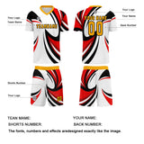 Custom White Red Uniform Jersey Kids Adults Personalized Set Jersey Shirt