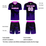 Custom Black Purple Uniform Jersey Kids Adults Personalized Set Jersey Shirt