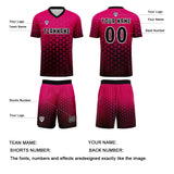 Custom Pink Black Uniform Jersey Kids Adults Personalized Set Jersey Shirt