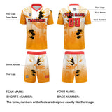 Custom Orange Red Uniform Jersey Kids Adults Personalized Set Jersey Shirt