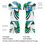 Custom White Green Uniform Jersey Kids Adults Personalized Set Jersey Shirt