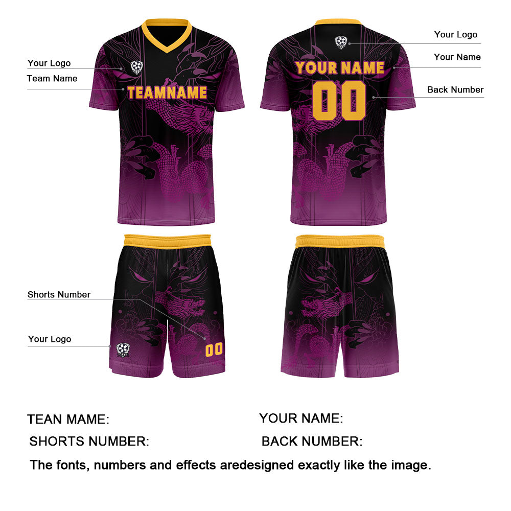 Custom Purple Orange Uniform Jersey Kids Adults Personalized Set Jersey Shirt