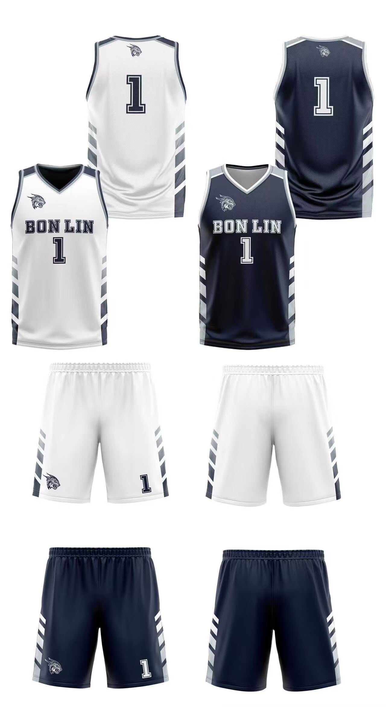 Quote - custom reversible BASKETBALL jersey shorts
