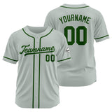 Custom Baseball Jersey Stitched Design Personalized Hip Hop Baseball Shirts Gray-Dark Green