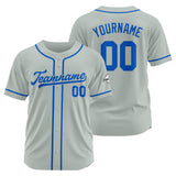 Custom Baseball Jersey Stitched Design Personalized Hip Hop Baseball Shirts Gray-Royal
