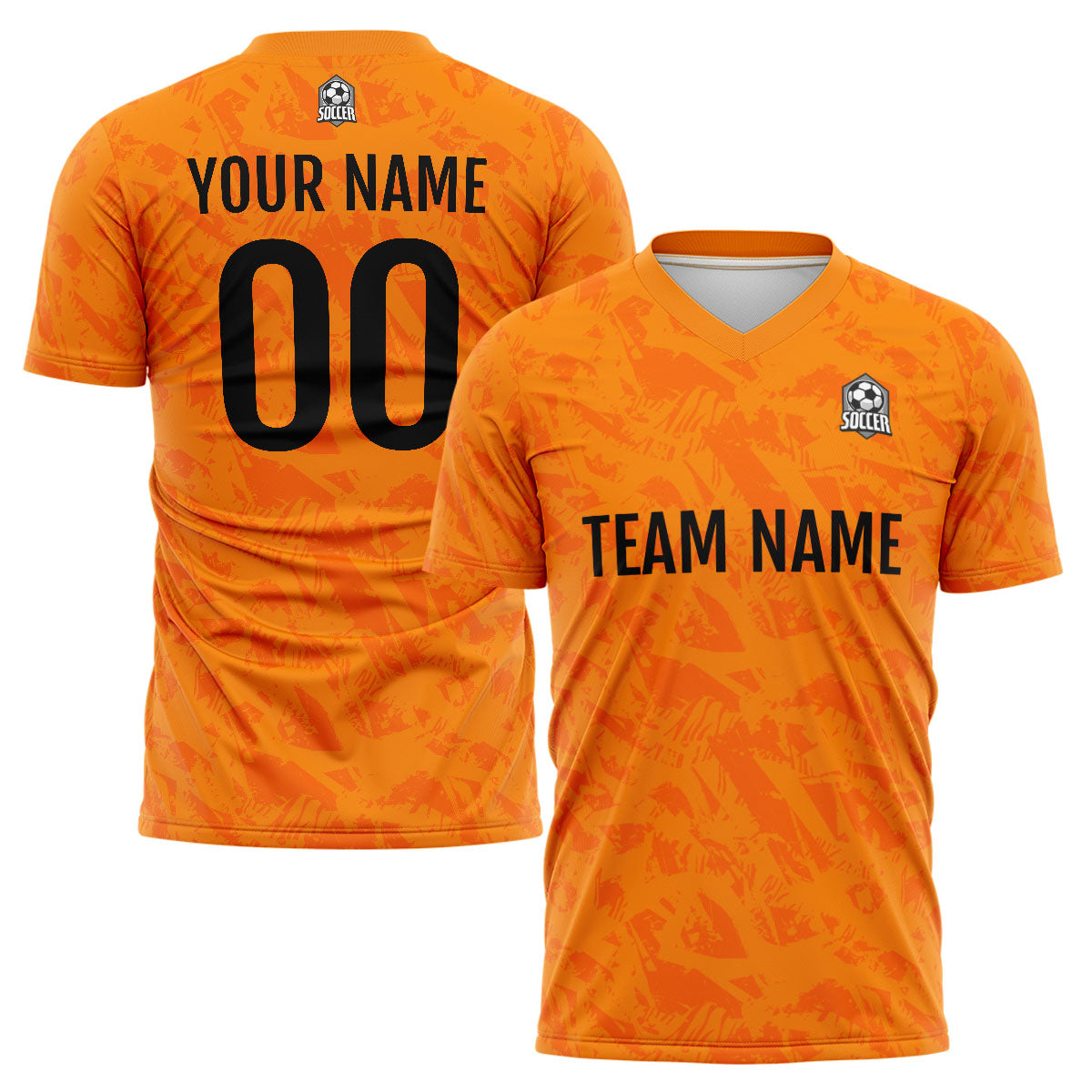 Custom Orange Soccer Uniform Jersey Kids Adults Personalized Set Jersey Shirt