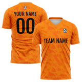 Custom Orange Soccer Uniform Jersey Kids Adults Personalized Set Jersey Shirt