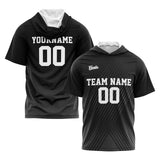 Custom Black Short Sleeve Hoodies for Men Women Shirts with Hoods Printed Name Logo