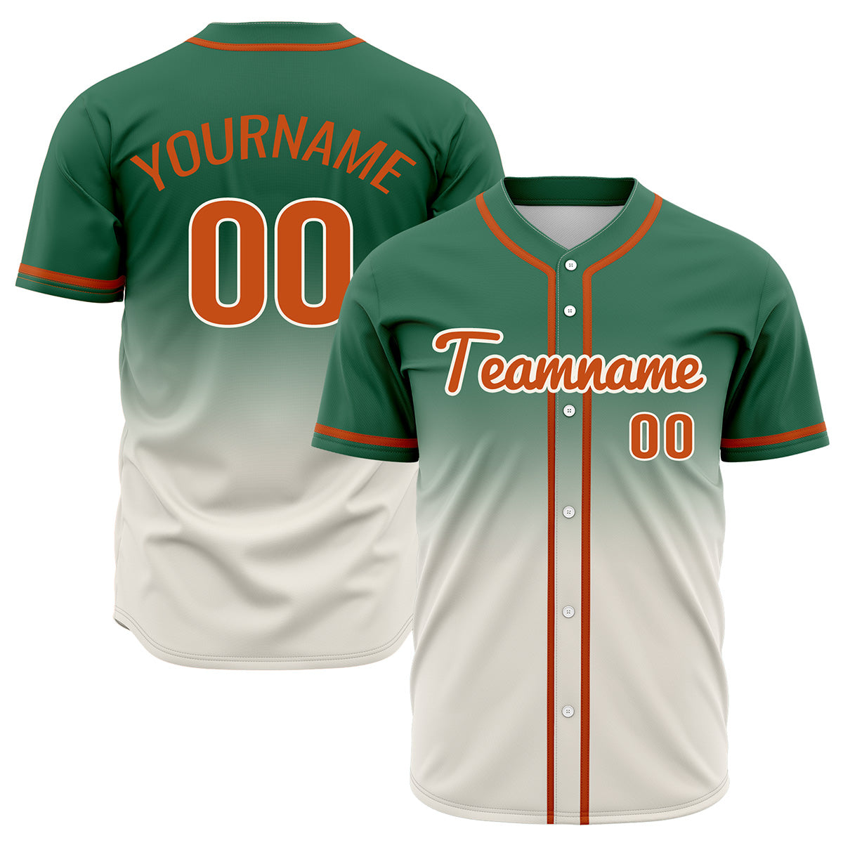 Custom Green Off White Hip Hop Baseball Jersey Stitched Printed - Personalized Name Number Shirts #BB-0919-0063