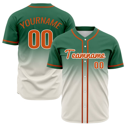Custom Green Off White Hip Hop Baseball Jersey Stitched Printed - Personalized Name Number Shirts #BB-0919-0063
