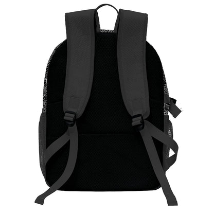 Custom Black White Basketball Soccer Backpack Personalized Player Names Numbers Team Logo #BB-0919-0004