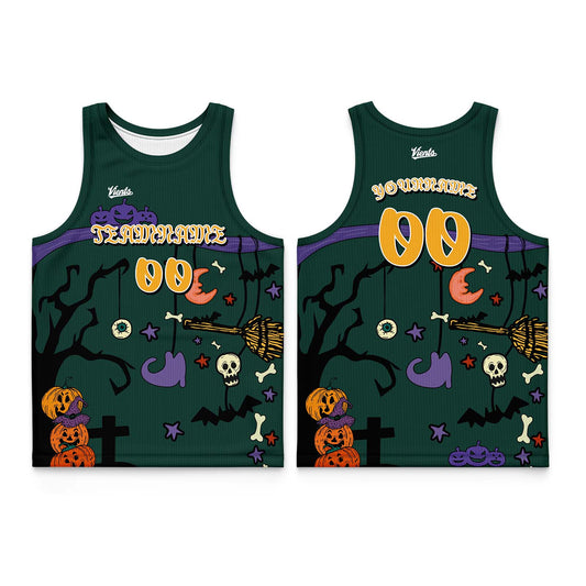 Custom Dark Green Thin Strap Basketball Jersey - Breathable Mesh Training Uniform for Adults & Youth