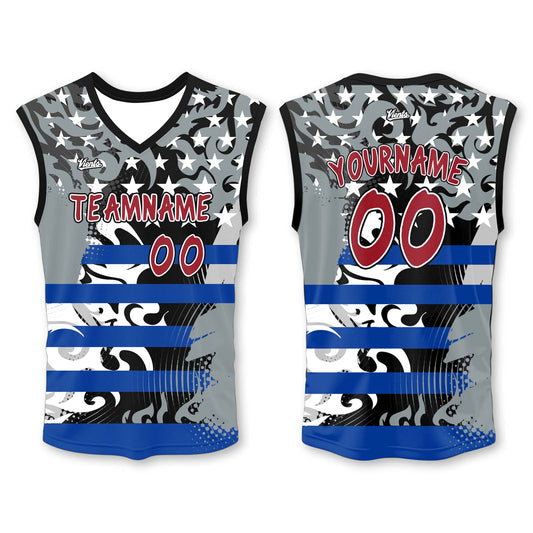 Custom Navy Blue Gray Wide Shoulder Basketball Jersey - Breathable Mesh Team Uniform for Adult & Yout